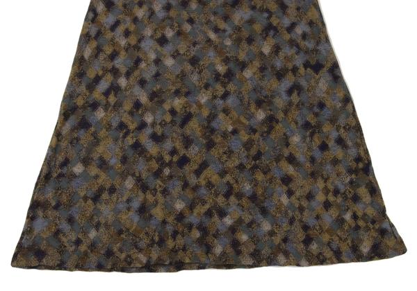 JURGEN LEHL Cotton Diamond Check Jacquard Blue Multi Blouse Size M