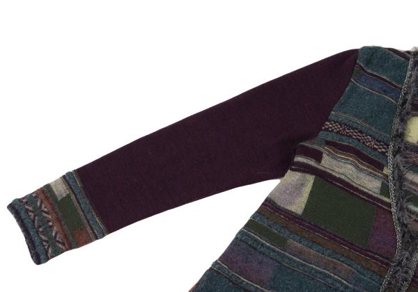 M.&KYOKO Wool Blend V-Neck Cardigan Sweater Purple Size 1
