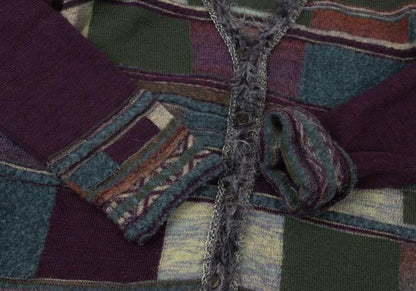 M.&KYOKO Wool Blend V-Neck Cardigan Sweater Purple Size 1