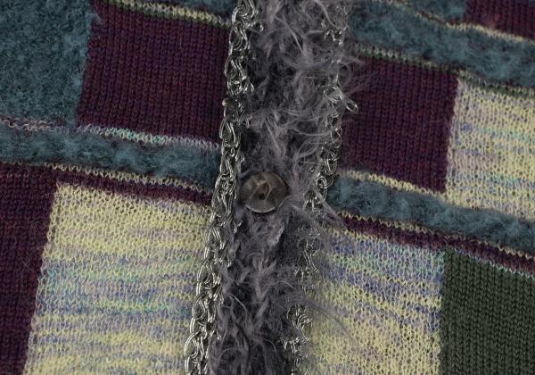 M.&KYOKO Wool Blend V-Neck Cardigan Sweater Purple Size 1