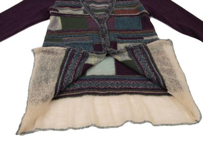 M.&KYOKO Wool Blend V-Neck Cardigan Sweater Purple Size 1
