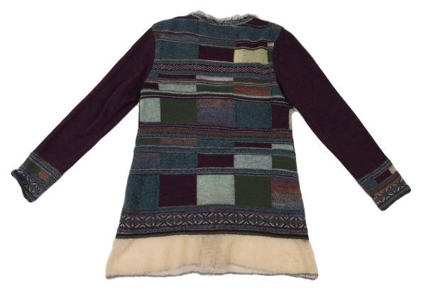 M.&KYOKO Wool Blend V-Neck Cardigan Sweater Purple Size 1