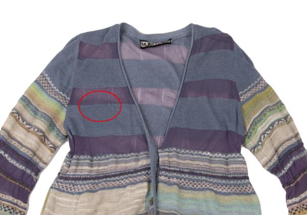 M.&KYOKO Blue Multi Washi Blend Sleeve Cardigan Size 1