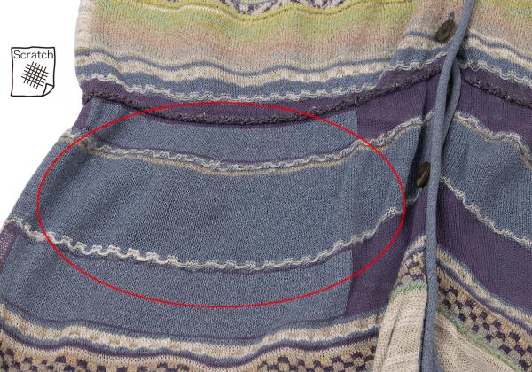M.&KYOKO Blue Multi Washi Blend Sleeve Cardigan Size 1