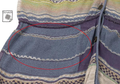 M.&KYOKO Blue Multi Washi Blend Sleeve Cardigan Size 1