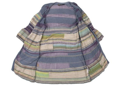 M.&KYOKO Blue Multi Washi Blend Sleeve Cardigan Size 1