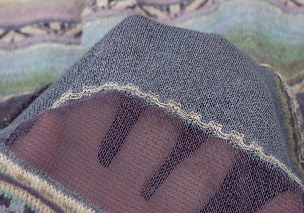 M.&KYOKO Blue Multi Washi Blend Sleeve Cardigan Size 1