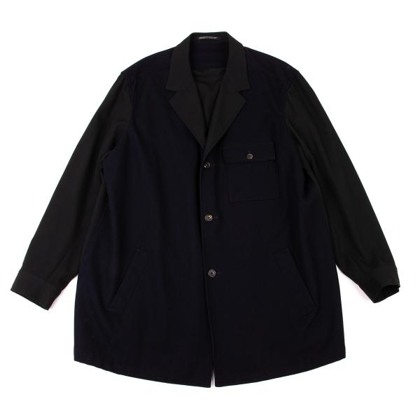 Yohji Yamamoto POUR HOMME Wool Mixed Jacket Blue Size M