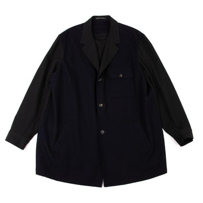 Yohji Yamamoto POUR HOMME Wool Mixed Jacket Blue Size M