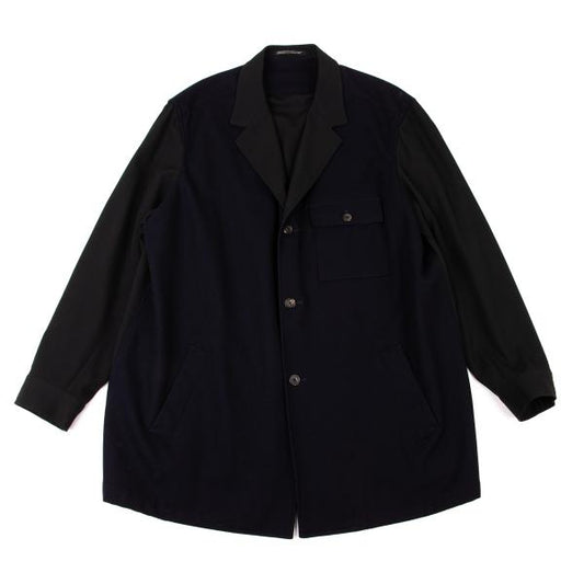 Yohji Yamamoto POUR HOMME Wool Mixed Jacket Blue Size M