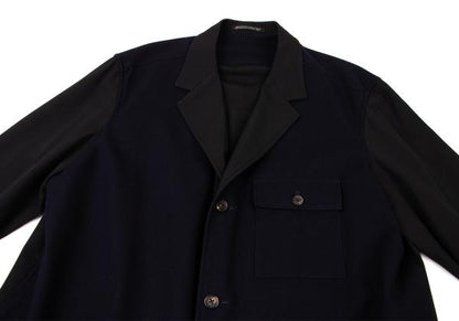 Yohji Yamamoto POUR HOMME Wool Mixed Jacket Blue Size M