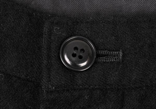 Y's Wool Tuck Gather Midi Skirt Black Size 2