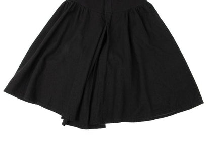 Y's Wool Tuck Gather Midi Skirt Black Size 2