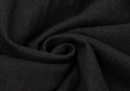 Y's Wool Tuck Gather Midi Skirt Black Size 2