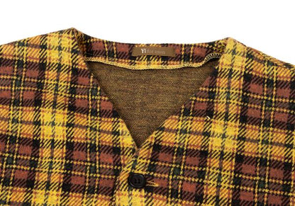 Y's for men Check Flannel Shirt Jacket Yellow Size M