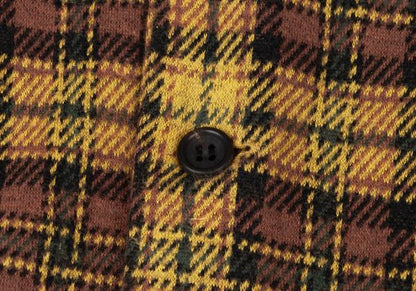 Y's for men Check Flannel Shirt Jacket Yellow Size M