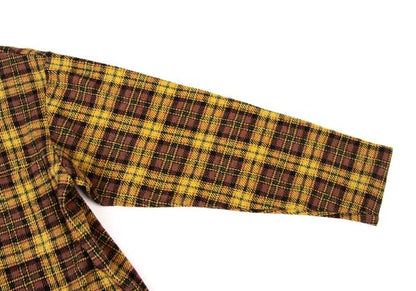 Y's for men Check Flannel Shirt Jacket Yellow Size M