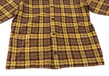 Y's for men Check Flannel Shirt Jacket Yellow Size M