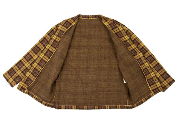 Y's for men Check Flannel Shirt Jacket Yellow Size M