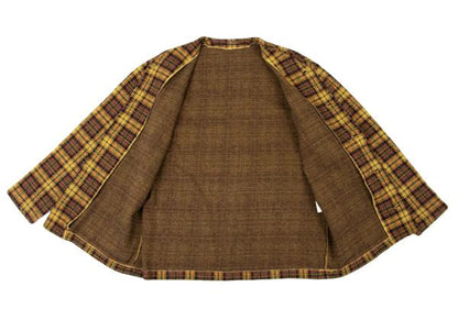 Y's for men Check Flannel Shirt Jacket Yellow Size M