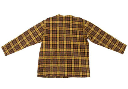Y's for men Check Flannel Shirt Jacket Yellow Size M