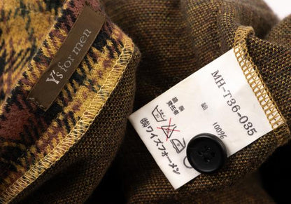 Y's for men Check Flannel Shirt Jacket Yellow Size M