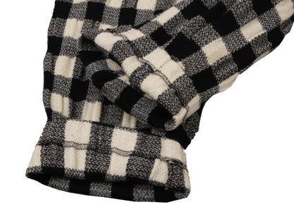 tricot COMME des GARCONS Wool Block Check Black Ivory Pants Size M