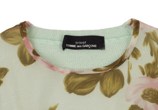 COMME des GARCONS Flower Print Knit Mint Green Size M