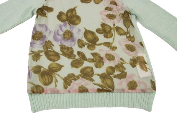 COMME des GARCONS Flower Print Knit Mint Green Size M