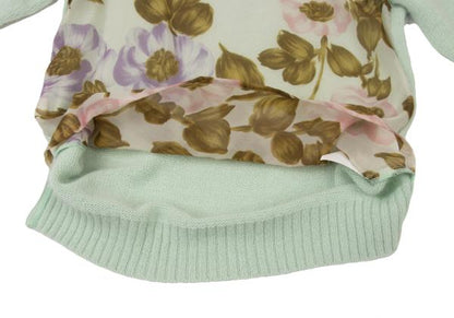 COMME des GARCONS Flower Print Knit Mint Green Size M