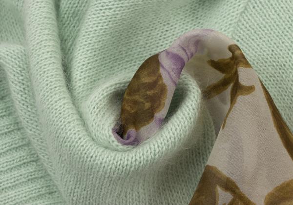 COMME des GARCONS Flower Print Knit Mint Green Size M