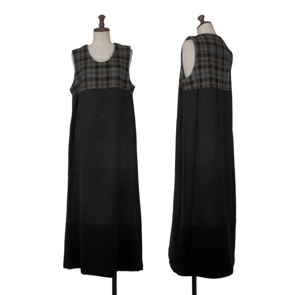 tricot COMME des GARCONS Mixed Check Dress Black Size M