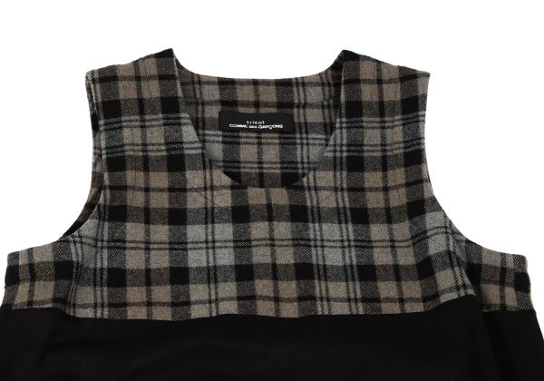 tricot COMME des GARCONS Mixed Check Dress Black Size M