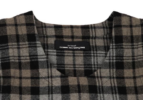tricot COMME des GARCONS Mixed Check Dress Black Size M