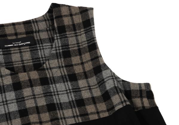 tricot COMME des GARCONS Mixed Check Dress Black Size M
