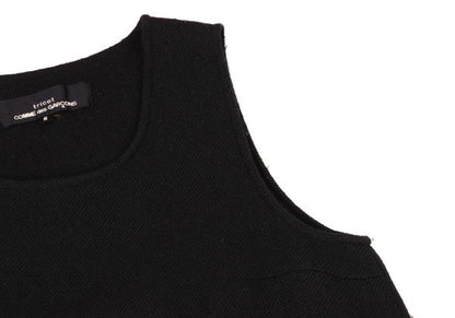 tricot COMME des GARCONS Wool Shaggy Hem Check Dress Size S
