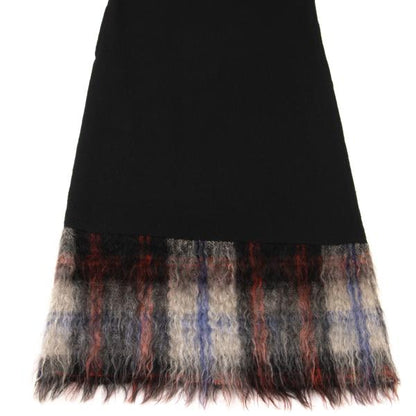 tricot COMME des GARCONS Wool Shaggy Hem Check Dress Size S