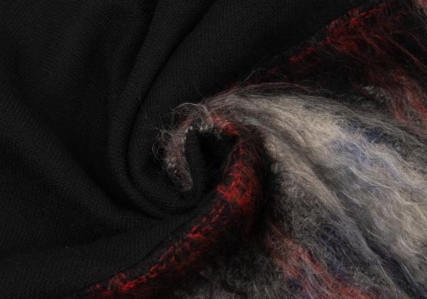 tricot COMME des GARCONS Wool Shaggy Hem Check Dress Size S