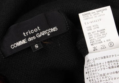 tricot COMME des GARCONS Wool Shaggy Hem Check Dress Size S