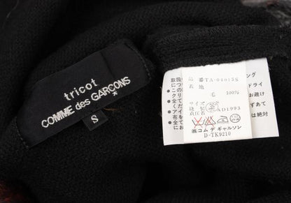 tricot COMME des GARCONS Wool Shaggy Hem Check Dress Size S