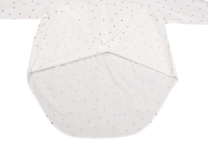 ISSEY MIYAKE I.S. White Navy Cotton Print Shirt Size 9