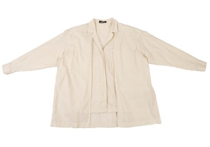 ISSEY MIYAKE PERMANENTE Cotton Layered Jacket White Size M