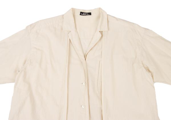 ISSEY MIYAKE PERMANENTE Cotton Layered Jacket White Size M
