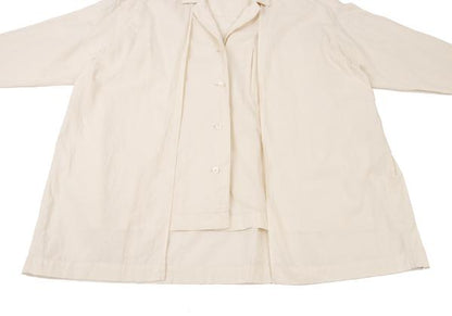 ISSEY MIYAKE PERMANENTE Cotton Layered Jacket White Size M