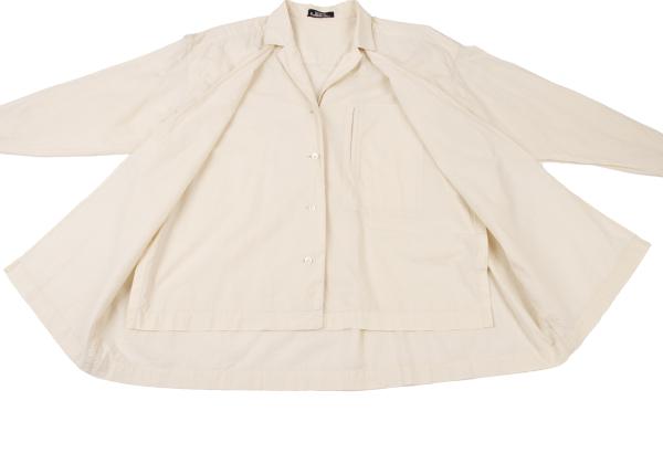 ISSEY MIYAKE PERMANENTE Cotton Layered Jacket White Size M