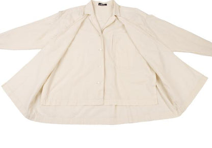 ISSEY MIYAKE PERMANENTE Cotton Layered Jacket White Size M