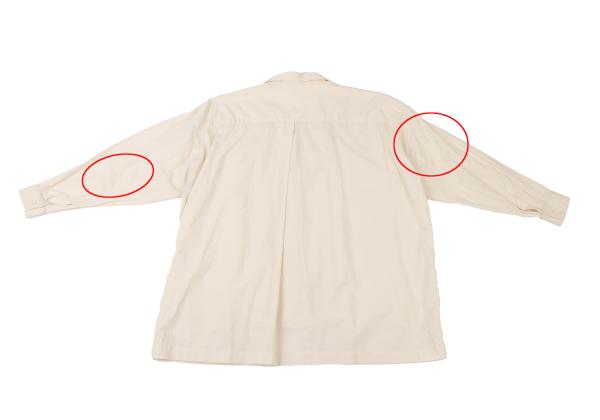 ISSEY MIYAKE PERMANENTE Cotton Layered Jacket White Size M