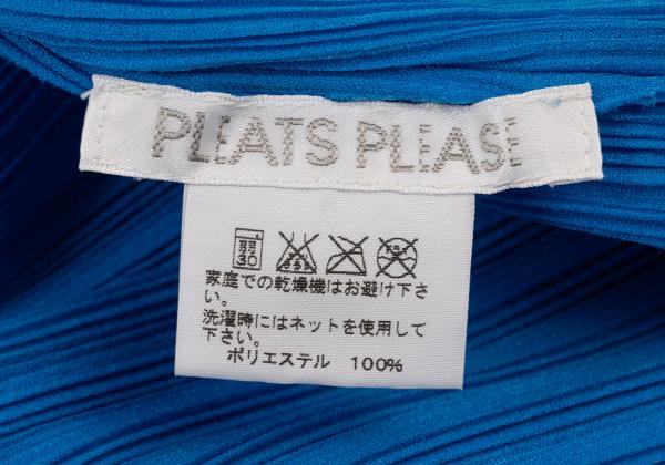 PLEATS PLEASE Pleated 1-Button Cardigan Blue Size 3