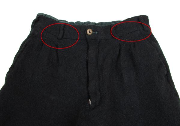 COMME des GARCONS HOMME PLUS Fulling Wool Dark Green Pants Size M