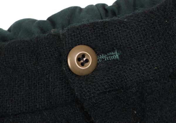 COMME des GARCONS HOMME PLUS Fulling Wool Dark Green Pants Size M